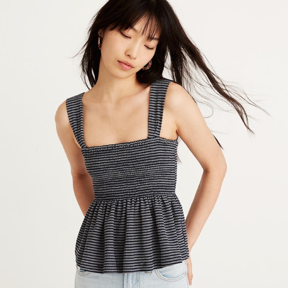 Madewell Texture & Thread peplum tank